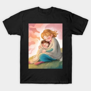 Mother's Embrace: Capturing the Special Bond Between Mother and Child T-Shirt